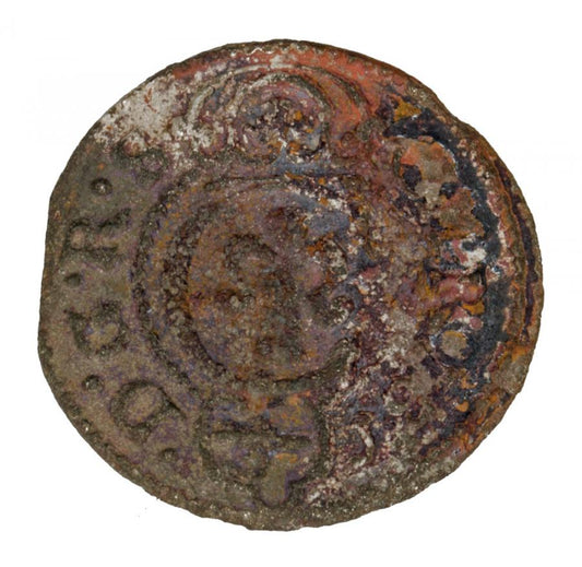Szeląg 1645 Christina Vasa Livonie