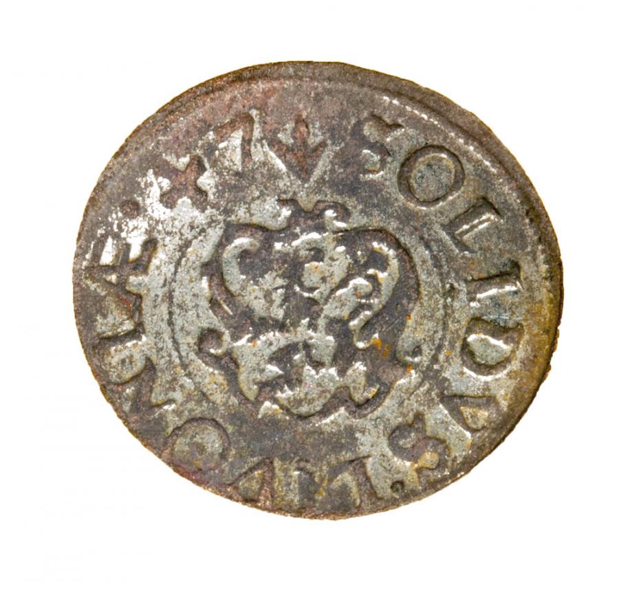Szeląg 1647 Christina Vasa Livonie