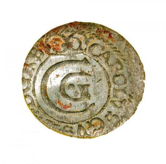 Szeląg 1654 Gustav II Adolphe de Livonie