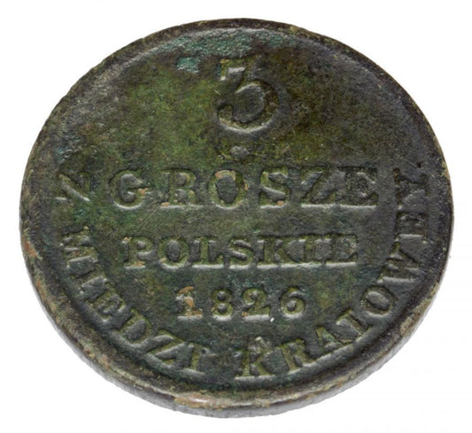 3 grosze 1826 Nicolas Ier Romanov Royaume de Pologne Varsovie