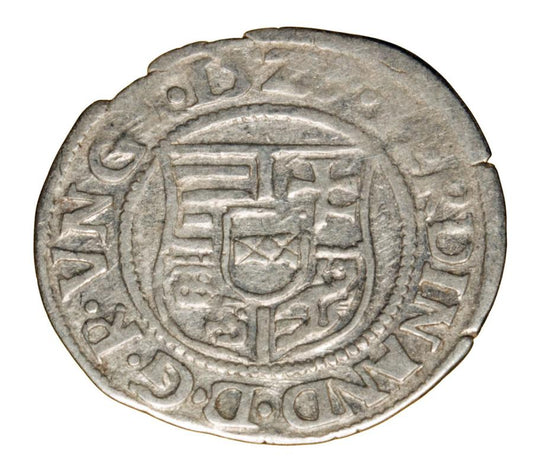 Denier 1529 Ferdinand Ier de Habsbourg Hongrie Kremnica