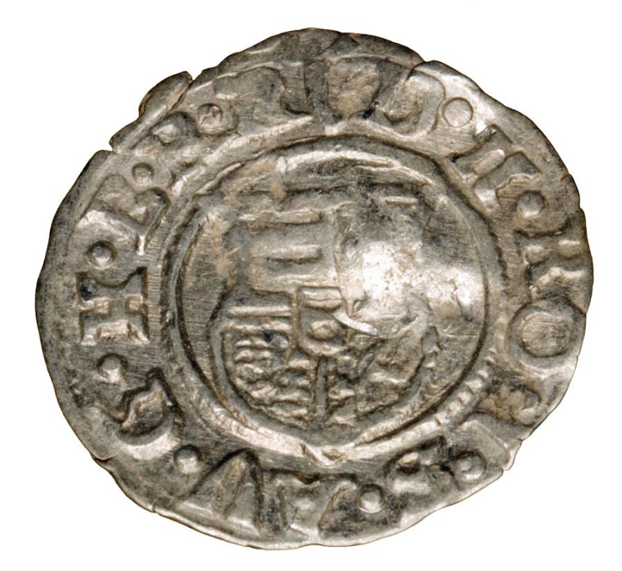 Denier 1590 Rodolphe II Habsbourg Hongrie Kremnica