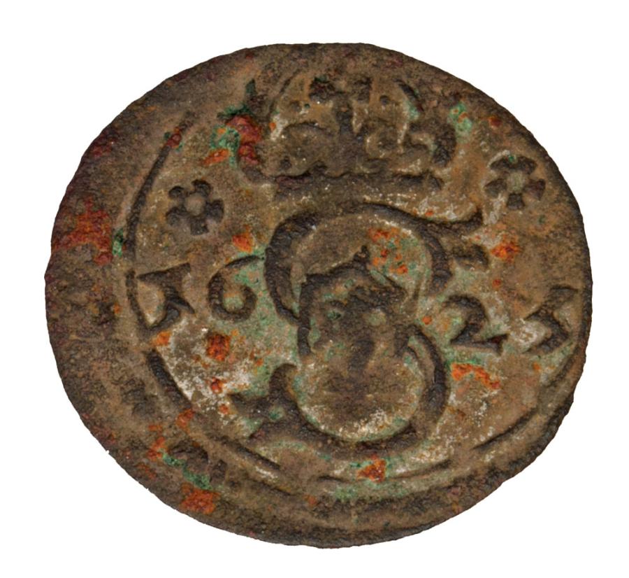 Denier 1623 Sigismond III Vasa Pologne Łobżenica