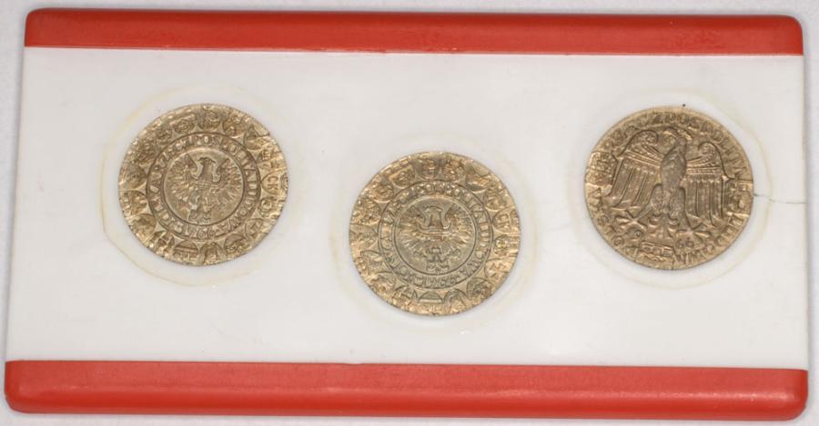 Ensemble de 3 pièces du millénaire 1966 Mieszko et Dąbrówka