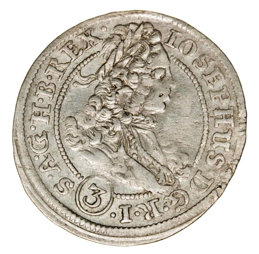 3 kreuzer 1708 Joseph Ier Habsbourg Silésie Wrocław