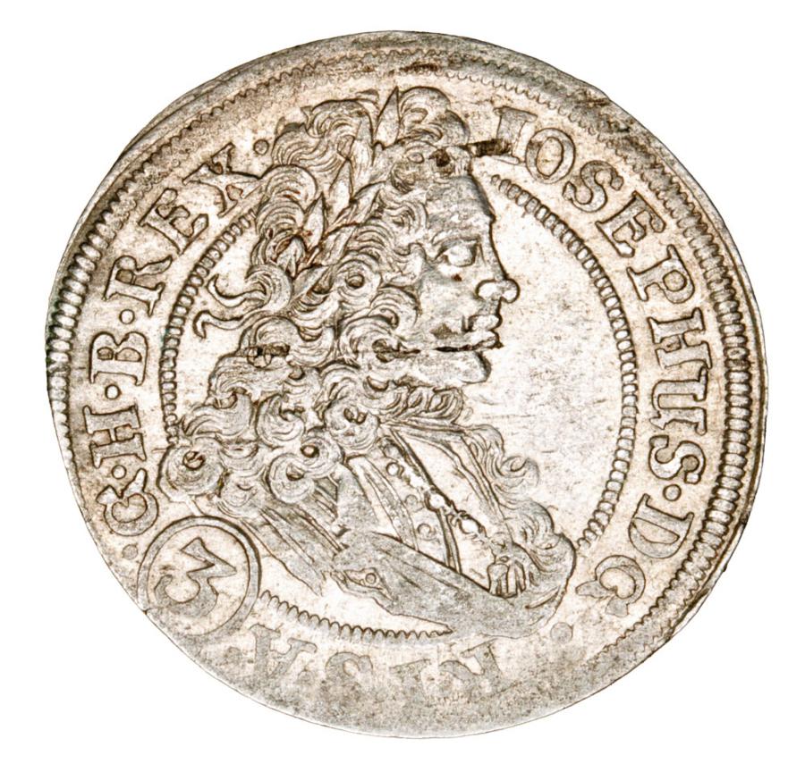3 kreuzer 1707 Joseph Ier de Habsbourg Silésie Brzeg