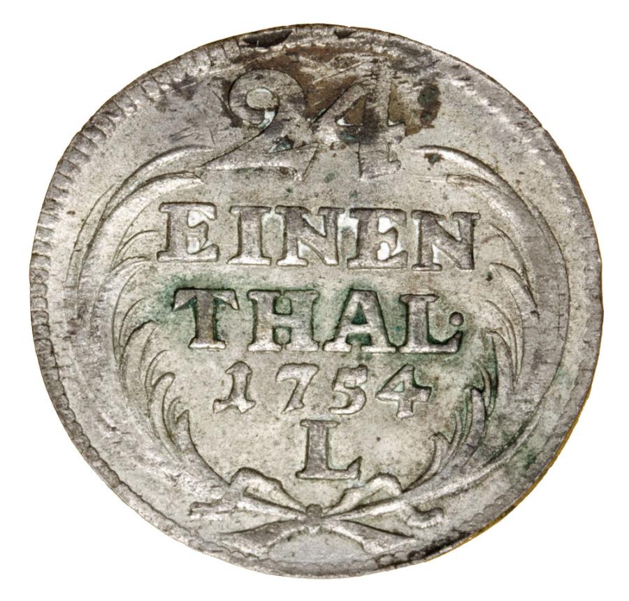1/24 thaler 1754 August III Sas Leipzig