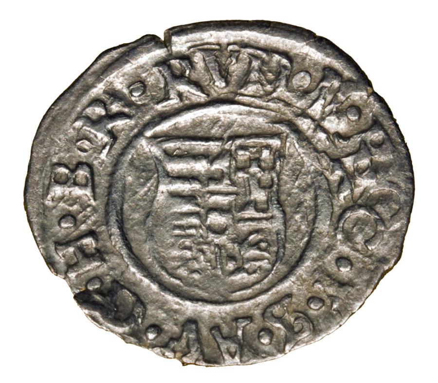 Denier 1592 Rodolphe II Habsbourg Hongrie Kremnica