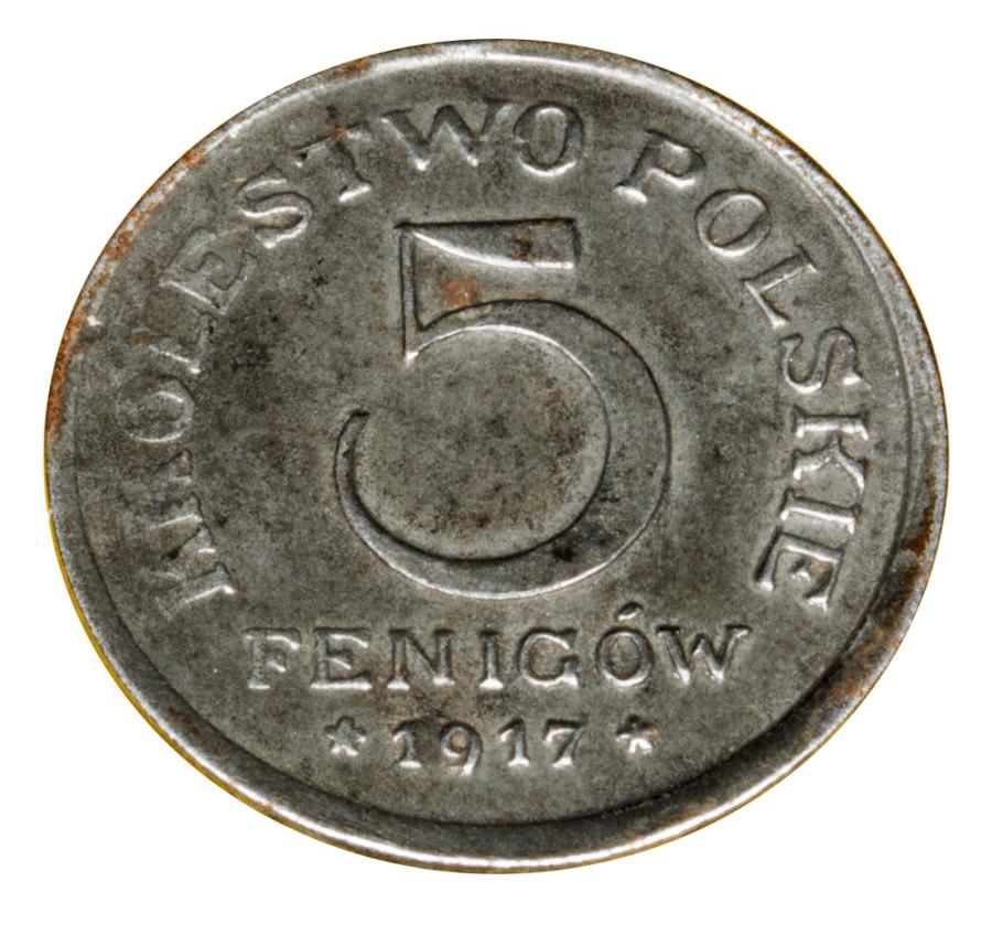 5 pfennigs 1917 Royaume de Pologne Stuttgart