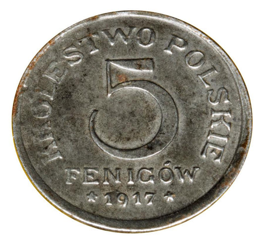 5 pfennigs 1917 Royaume de Pologne Stuttgart