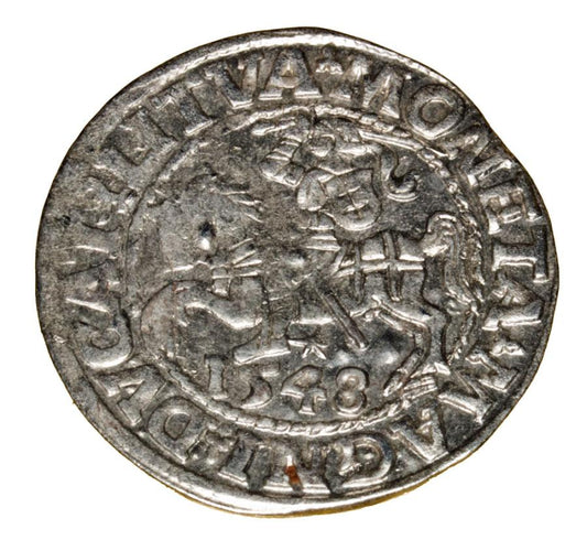 Demi-grosz 1548 Sigismond II Auguste Vilnius