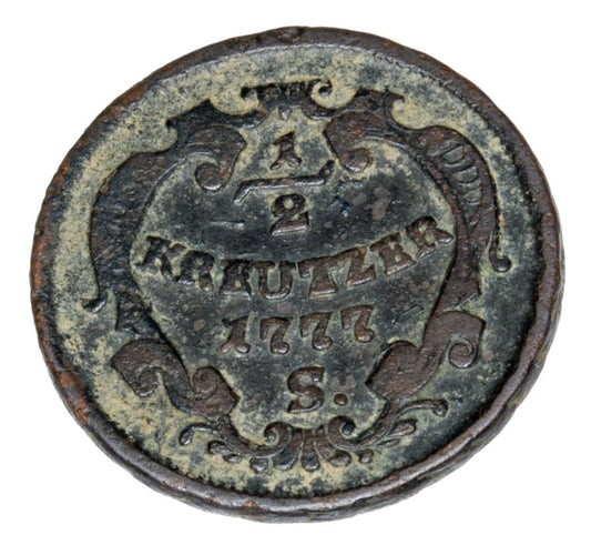 1/2 krajcar 1777 Maria Teresa Habsburg Autriche Smolnik