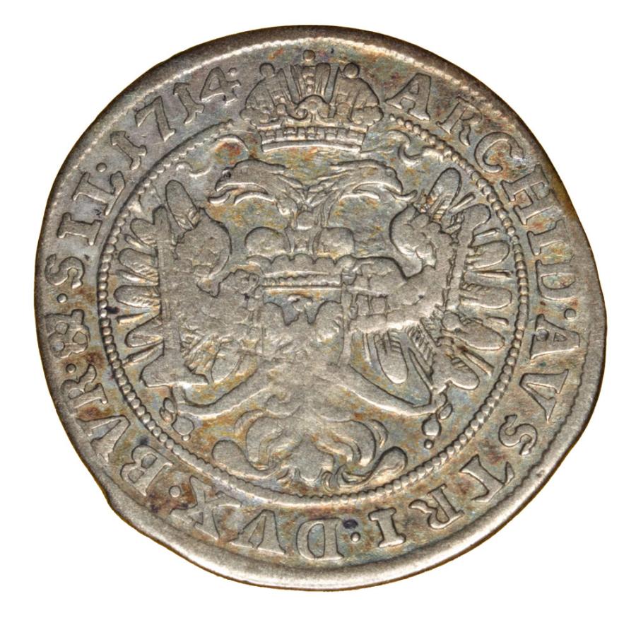6 kreuzer 1714 Charles VI Habsbourg Silésie Wrocław