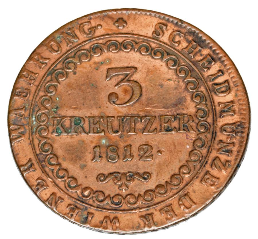 3 kreuzer 1812 François II Habsbourg Autriche Smolnik