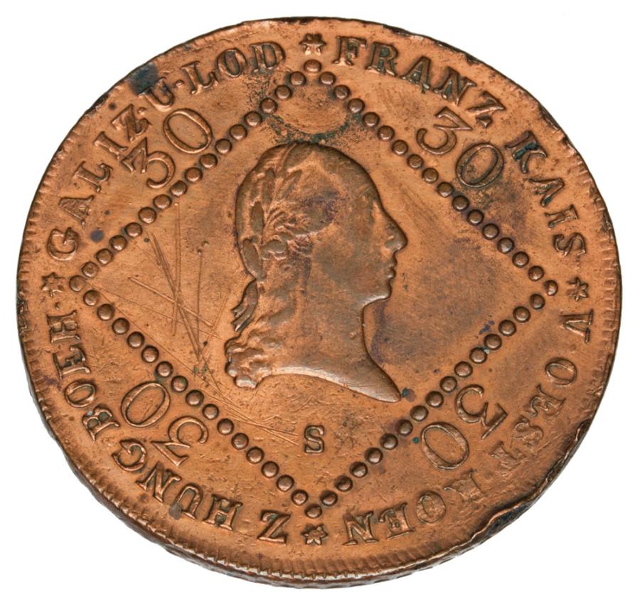 30 kreuzer 1807 François II Habsbourg Autriche Smolnik