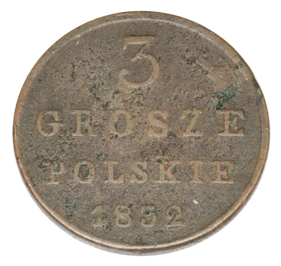 3 grosze 1832 Nicolas Ier Royaume de Pologne Varsovie F.H.