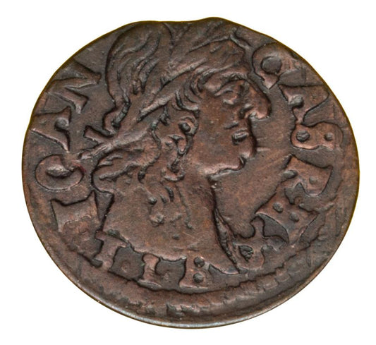 Szeląg 1666 John Casimir Lituanie Vilnius