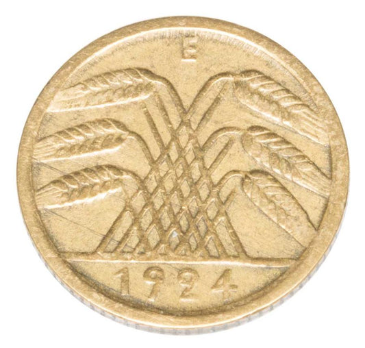 5 reichspfennig 1924 Allemagne Muldenhutten E