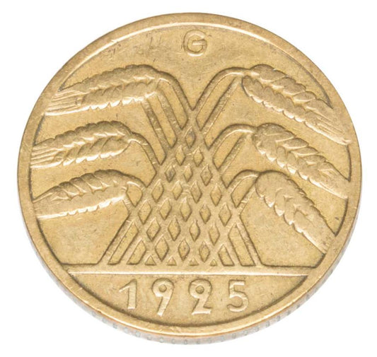 10 Reichspfennig 1925 Allemagne Karlsruhe G