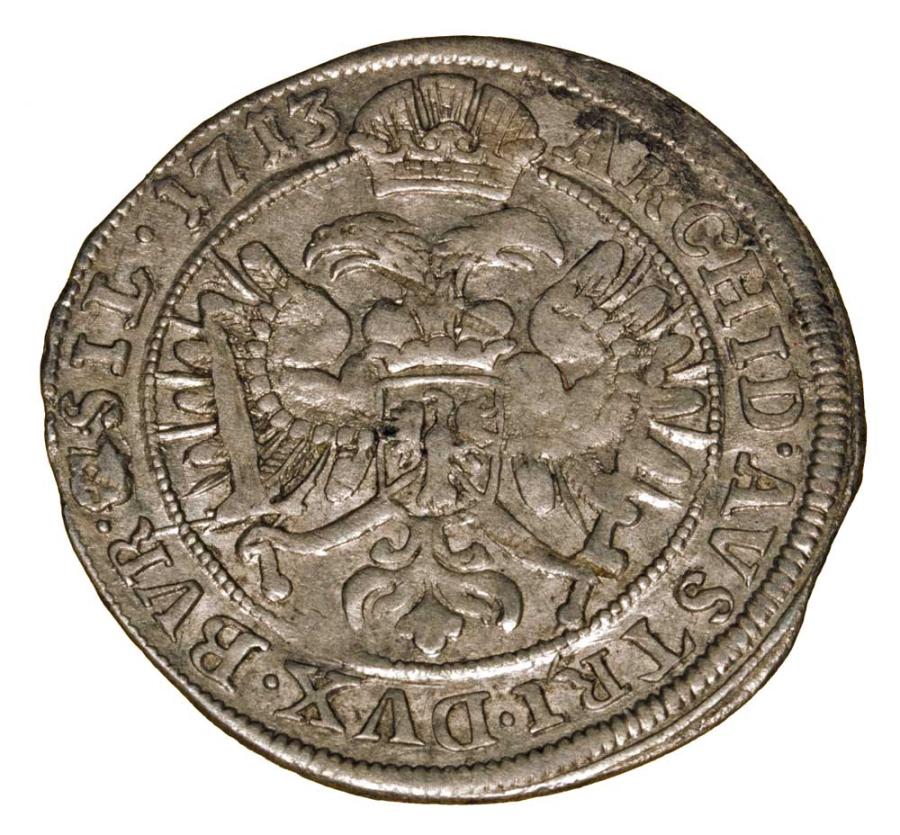 6 kreuzer 1713 Charles VI Habsbourg Silésie Wrocław