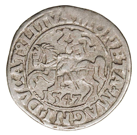 Demi-grosz 1547 Sigismond II Auguste Lituanie Vilnius