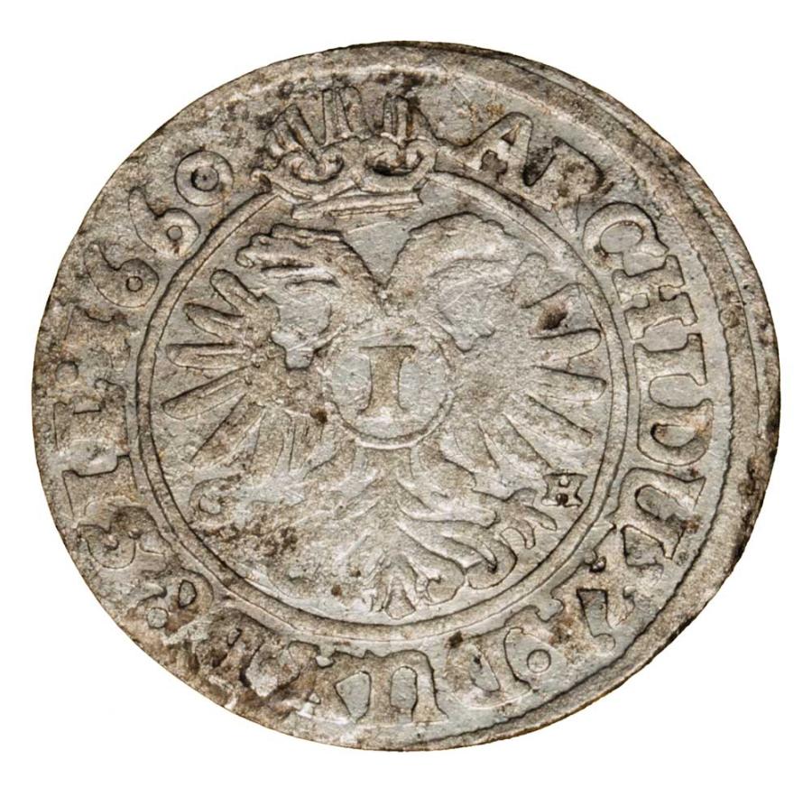 1 kreuzer 1660 Léopold Ier Habsbourg Silésie Wrocław