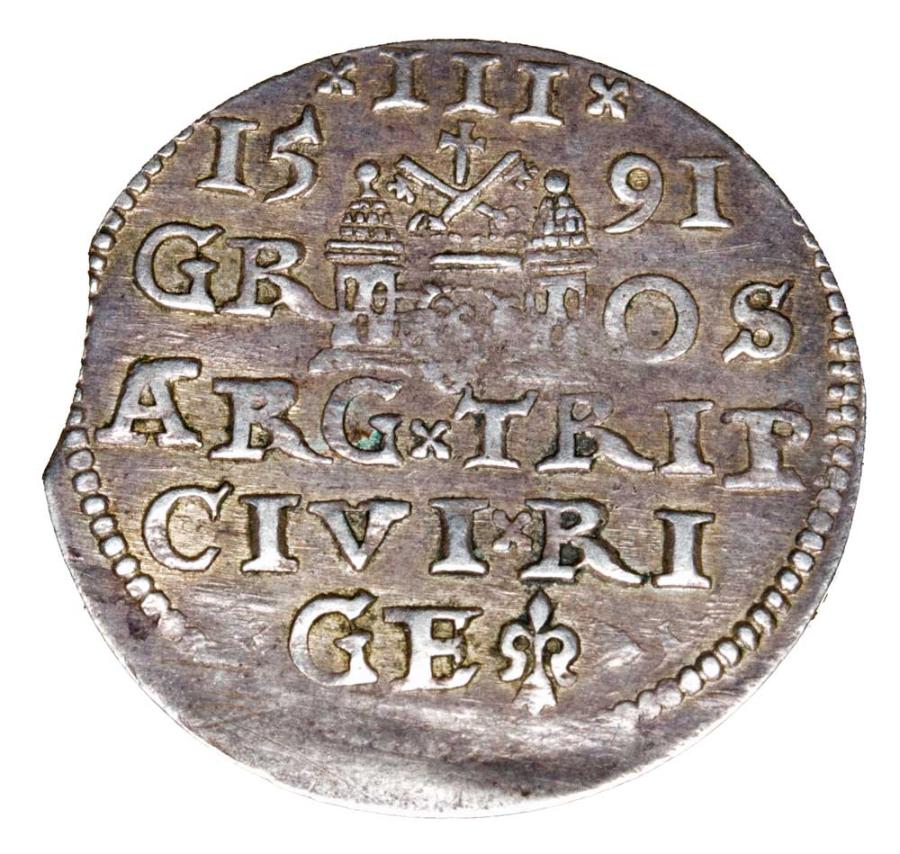 Trojak 1591 Sigismond III Vasa de Riga
