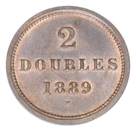 2 doubles 1889 Grande-Bretagne Guernesey Birmingham H