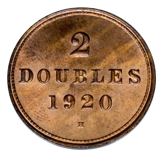 2 doubles 1920 Grande-Bretagne Guernesey Birmingham H