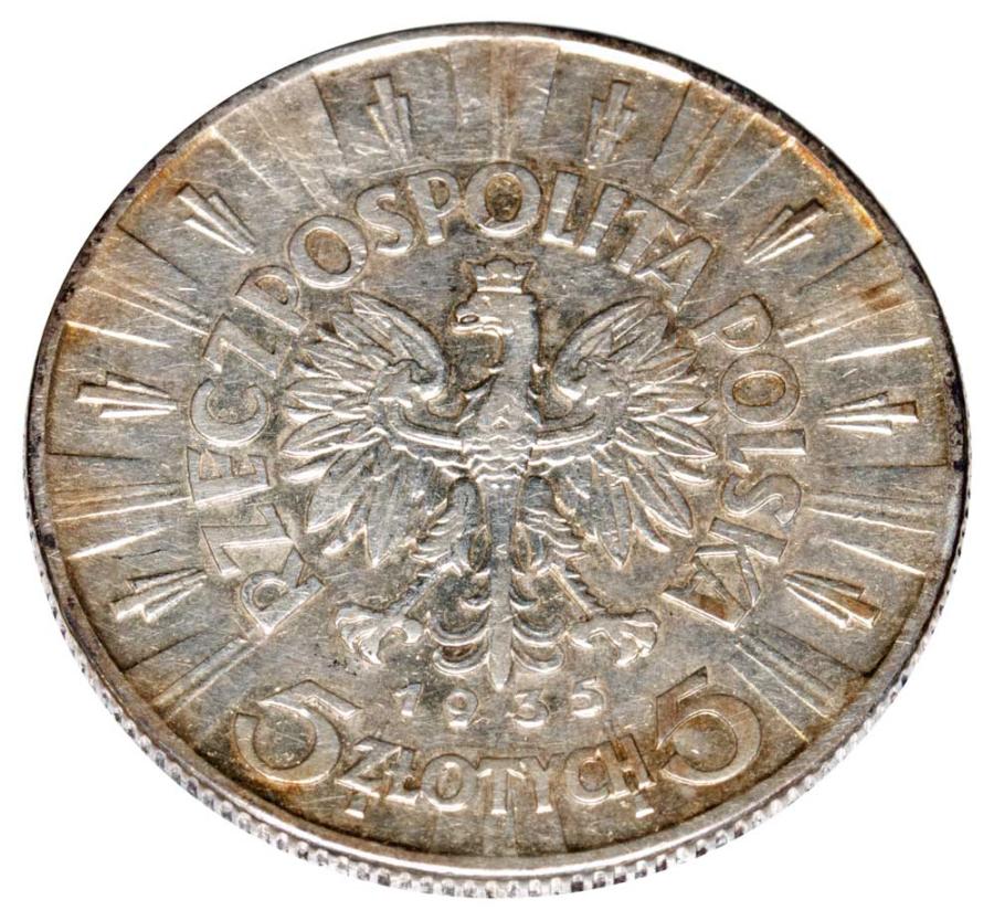 5 zlotys 1935 Deuxième République Polonaise Varsovie Józef Piłsudski