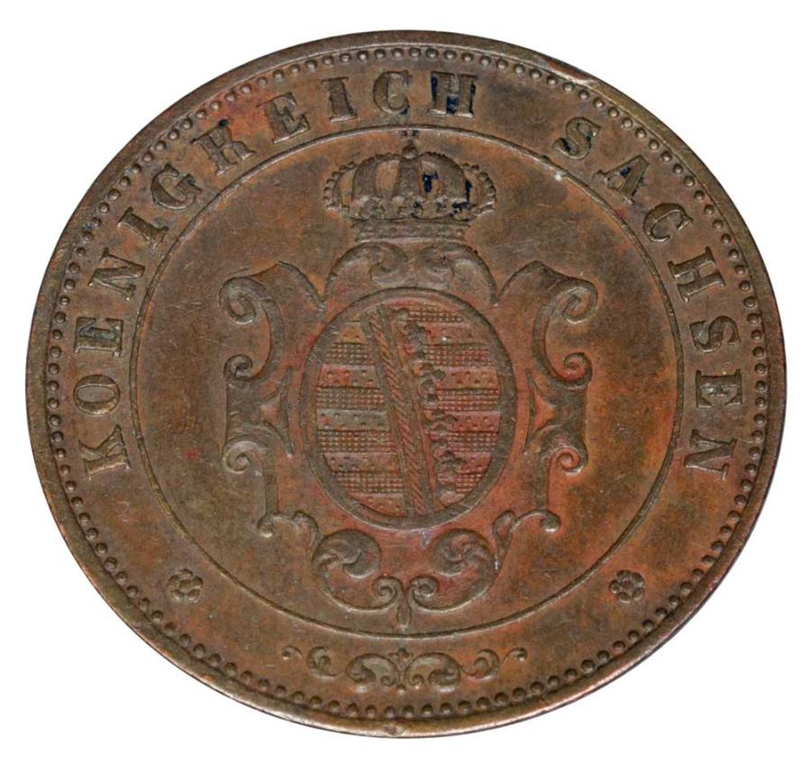 5 pfennig 1869 Jan Wettyn Allemagne Saxe Dresde B
