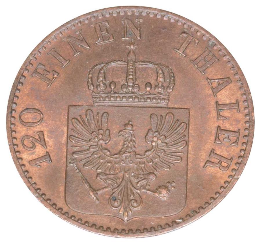 3 pfennig 1861 Wilhelm Ier Hohenzollern Allemagne Berlin A