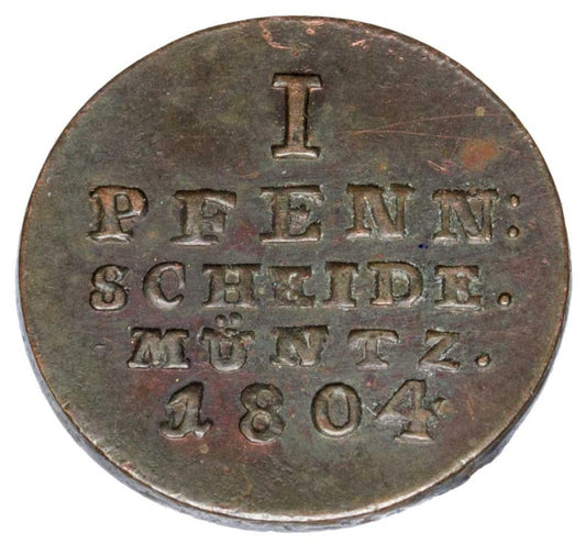 1 pfennig 1804 George III Brunswick Lunebourg Calenberg Hanovre