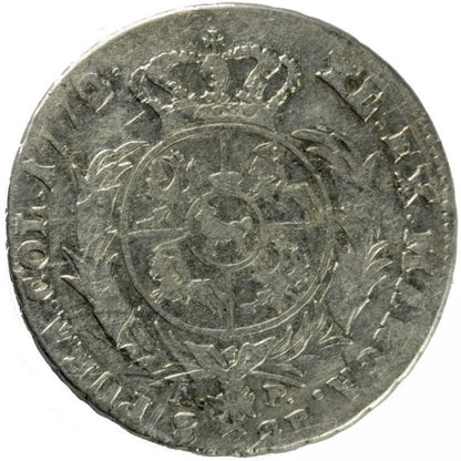 Pièce de deux zloty 1772 Stanisław August Poniatowski Varsovie