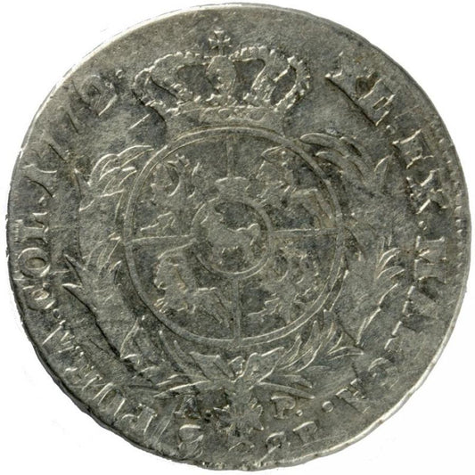 Pièce de deux zloty 1772 Stanisław August Poniatowski Varsovie