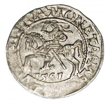 Demi-grosz 1561 Sigismond II Auguste Lituanie Vilnius