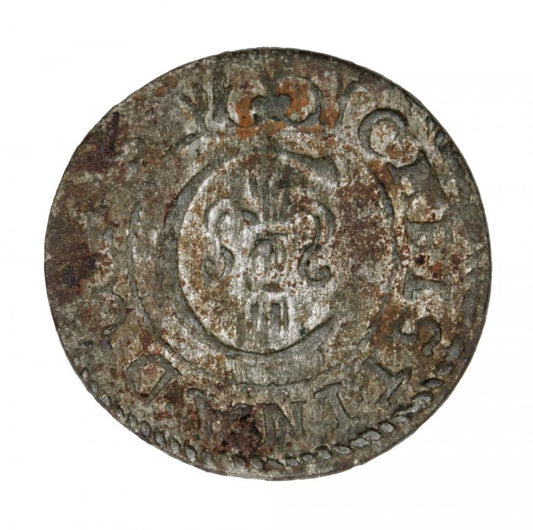 Szeląg 1652 Krystyna Waza Livonie Livonie