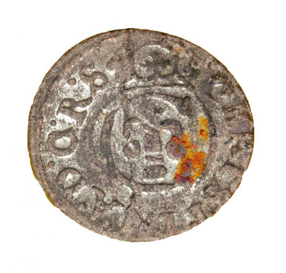 Szeląg 1647 Christina Vasa Livonie