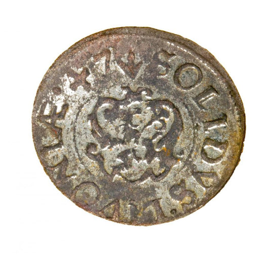 Szeląg 1647 Christina Vasa Livonie