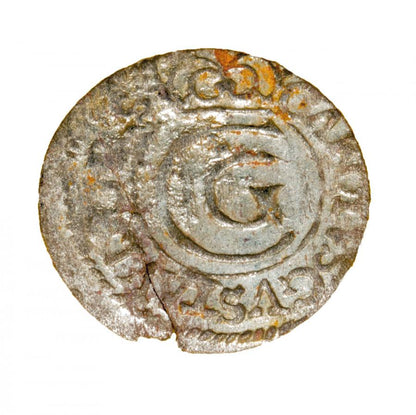 Szeląg 1656 Gustav II Adolphe de Livonie