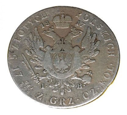 5 zloty 1817 Alexandre Ier Royaume de Pologne Varsovie