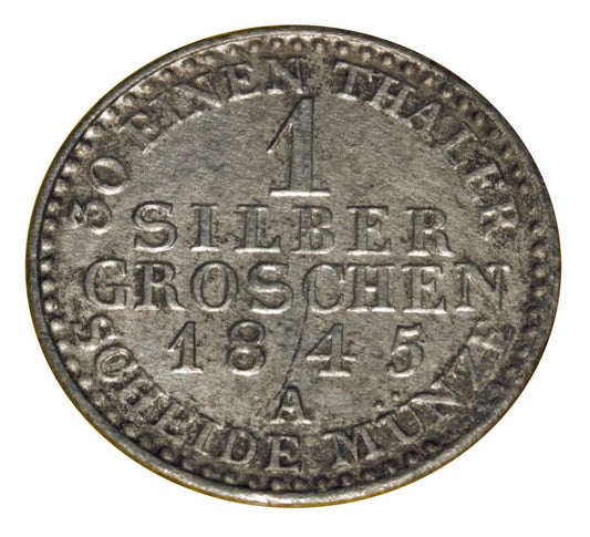1 groschen en argent 1845 Frédéric-Guillaume IV Prusse Berlin