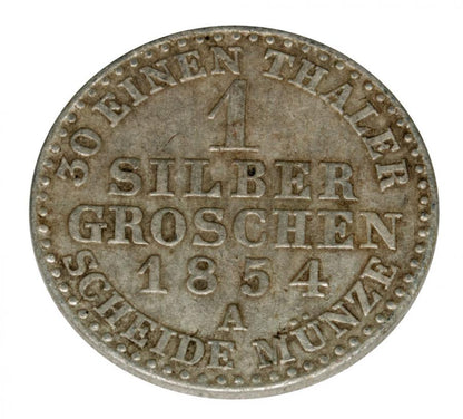 1 groschen en argent 1854 Frédéric-Guillaume IV Prusse Berlin