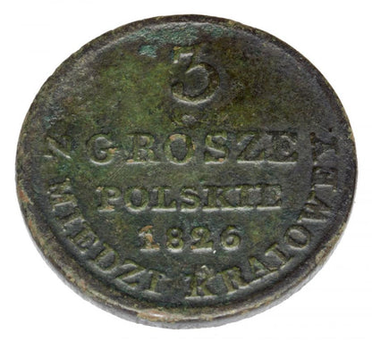 3 grosze 1826 Nicolas Ier Romanov Royaume de Pologne Varsovie