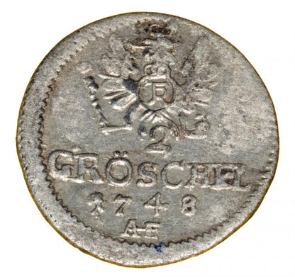 2 grechele 1748 Frédéric II le Grand de Silésie Wrocław