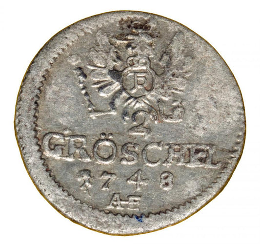 2 grechele 1748 Frédéric II le Grand de Silésie Wrocław