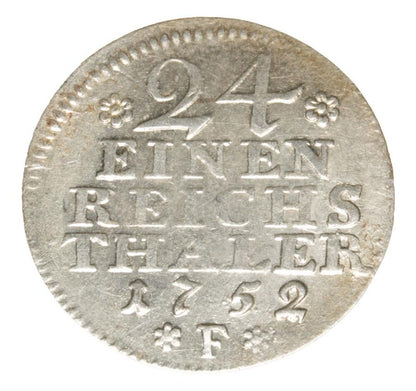 1/24 thaler 1752 Frédéric II le Grand Allemagne Magdebourg F