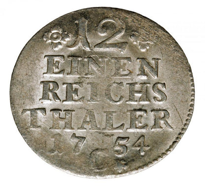 1/12 thaler 1754 Frédéric II le Grand Allemagne Clèves C