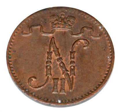 Pièce de 1 penny 1916 Nicolas II Finlande Occupation russe Helsinki