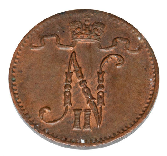 Pièce de 1 penny 1916 Nicolas II Finlande Occupation russe Helsinki